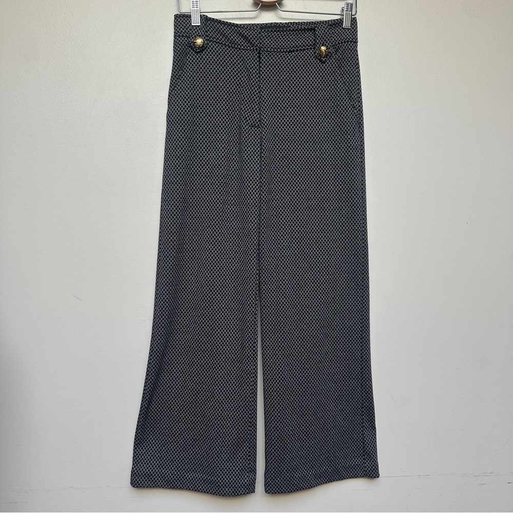 Truth by Republic Wide Leg Dress Pants Black White Size 6